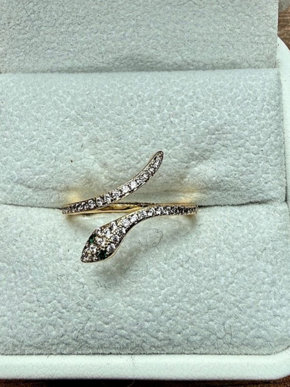 Gold-Tone Snake Wrap Ring Like New